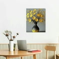 thumbnail image 3 of Creowell 16x20 in / 12x16 in Yellow Floral Oil Paintings Modern Canvas Paintings Wall Decorations Abstract Mural Painting Texture Abstract Canvas Wall Art 12x16 in, 3 of 5