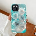 thumbnail image 2 of Sparkling Floral Women’s iPhone Case – Perfect for Valentine’s Day & Mother’s Day, Dazzling Blue Gradient Roses with Shimmering Glitter, Protective & Stylish, Compatible with iPhone 11/12/13/14/15/16, 2 of 9