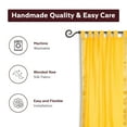 thumbnail image 4 of Lined-Yellow  Tab Top  Sheer Sari Curtain / Drape / Panel   - 43W x 108L - Pair, 4 of 4