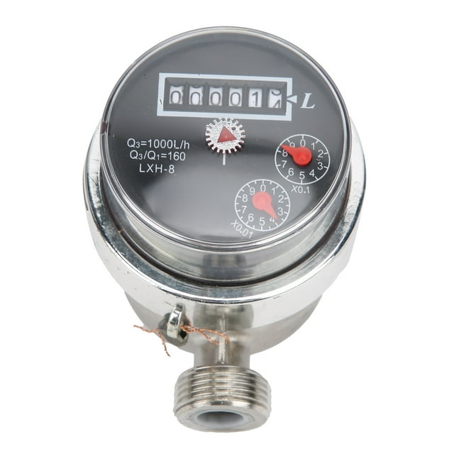 Flowmeters, Water Meter Magnetic Transmission Structure Stainless Steel Highly Sensitive For Garden For Measure Water Consumption For Home