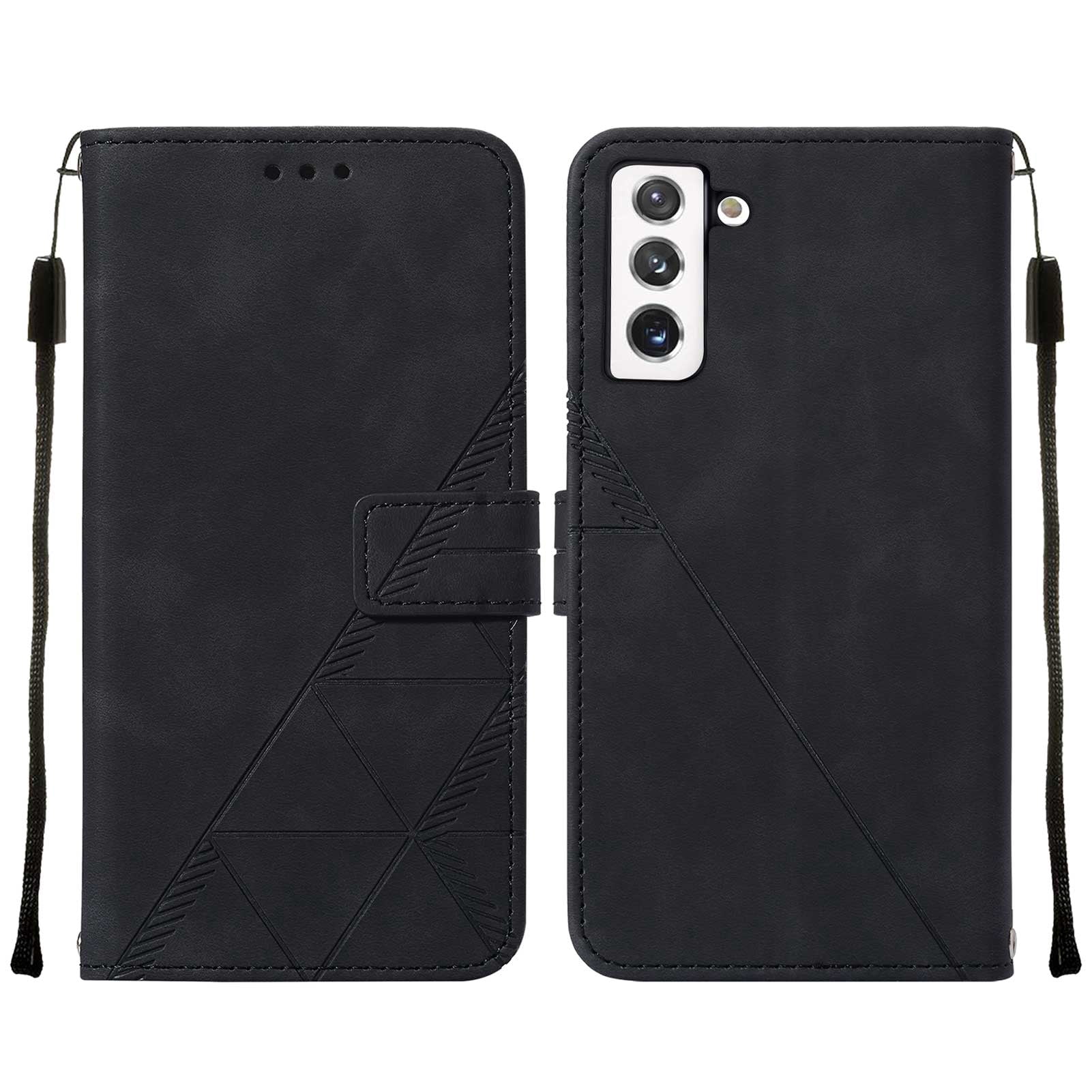 Wallet Phone Case for Galaxy S22 5G Cover, Allytech Detachable Wrist Strap Flip Stand Card Holder Magnetic Clasp Slim Fit Scratch Free Case for Samsung Galaxy S22 2022 (5G), Black