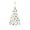 White and gold, variant on vidaXL Artificial Half Pre-lit Christmas Tree with Ball Set Party Decoration