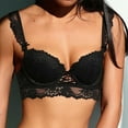 thumbnail image 2 of Women Beauty Back Lingerie Lace Bras Underwear Deep V Lace Bra Seamless Push Up Brassiere, 2 of 6