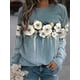 thumbnail image 2 of Floral Hoodie Women Fashion Hoodies Flower 3d Print Round Neck Long Sleeve Hoodie Elegant Harajuku Sweats Gym Tracksuit Clothing, 2 of 4