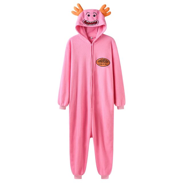 Mono para parejas Mr Meeseeks, pijama rosa y azul, mono divertido Kigurumis, ropa de dormir para hombres y mujeres, traje de fiesta, traje de Halloween y Navidad