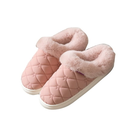 

Rotosw Womens Slipper Fluffy House Shoes Slip On Slippers Lightweight Fuzzy Home Shoe Indoor Breathable Pink 5.5-6