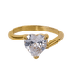 thumbnail image 3 of LuckyLy Anillos de Mujer de Compromiso y Promesa, Acero Inoxidable y Zirconia Cúbica de Corazón – Joyería ideal como Regalos para Mujer Navidad, San Valentín y Regalos para Mamá, Modelo Aida dorado 9, 3 of 8