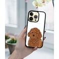 thumbnail image 5 of FINCIBO Soft Rubber Protector Cover Case for Apple iPhone 14 Pro Max 6.7" 2022, Brown Toy Poodle Dog, 5 of 5