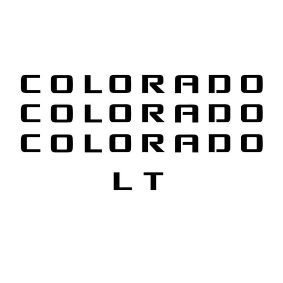 Chevy Colorado Black Emblem Overlay Decals 2015-2021 Set of 4 GM Licensed