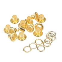 Uxcell 10 x 5 x 7mm Alloy Grommets Eyelets with Washers Brass Tone 200 Set