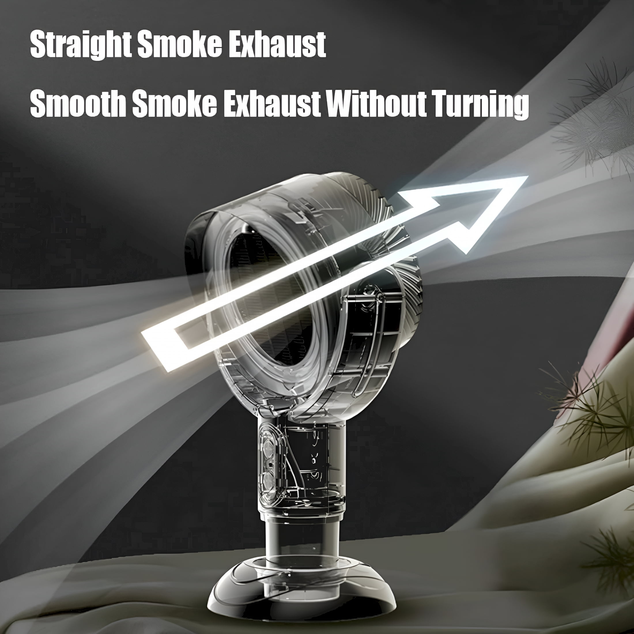 HIBIBUD Smoke Fan for Smoking Indoors,Portable Smoke Purifier Fan,Hot Pot,Bbq,Extractor Hood No Smell