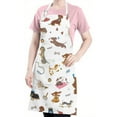 thumbnail image 5 of Cartoon Dachshund Apron-Garden Aprons for Women with Pockets-Cotton Linen Waterproof Kitchen Cooking Gardening Aprons Adjustable for Kitchen,Cooking,BBQ and Salon 33x27 Inch, 5 of 7