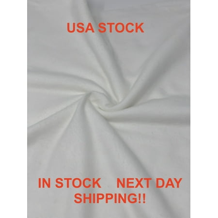 Soft 100% Cotton Sold White Flannel 1/2 Yard