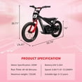thumbnail image 7 of Electric Dirt Bike for Kids,250W Electric Motorcycle Up to 15 MPH, 24V Detachable Battery, 3 Speed Settings Electric Balance Bike for Ages 3-6/5-12, 7 of 7