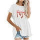 thumbnail image 1 of Camiseta informal para mujer, blusa estampada con cuello redondo y manga corta, Tops OAVQHLG3B Store  lin121212, 1 of 4
