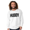thumbnail image 3 of Hubby Wifey Cute Matching Couple Set Men's Crewneck Sweatshirt Brisco Brands L, 3 of 7