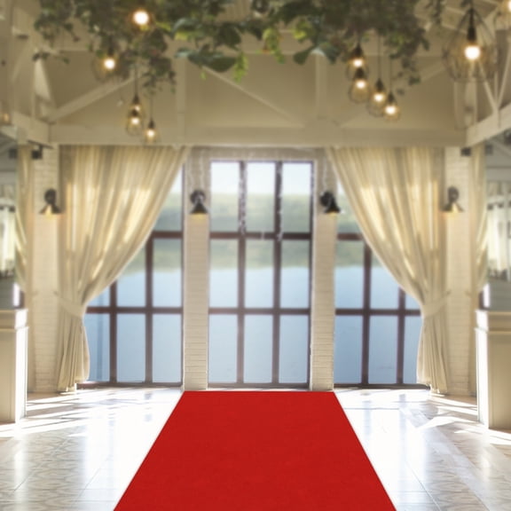 Red Carpet Runner 3x33 Feet Heavy Duty 360GSM for Wedding Event Party Aisle Walkway Non-Slip Indoor Outdoor