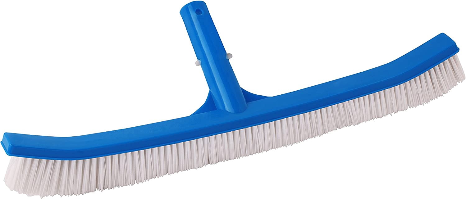 SmartClear 18" Plastic Wall Brush for Cleaning Swimming Pools, Blue