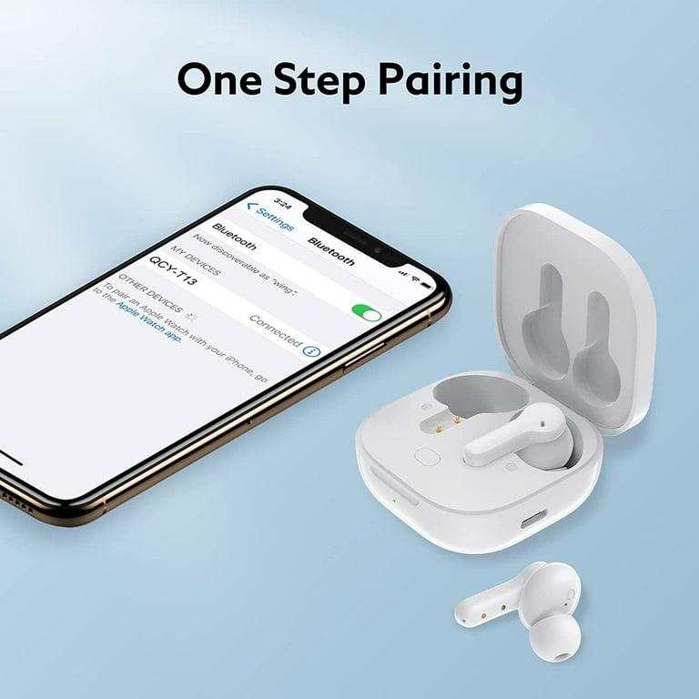 QCY T13 True Wireless Earbuds Bluetooth 5.1 Headphones Touch Control with  Charging Case Waterproof Stereo Earphones in-Ear Built-in Mic Headset 40H