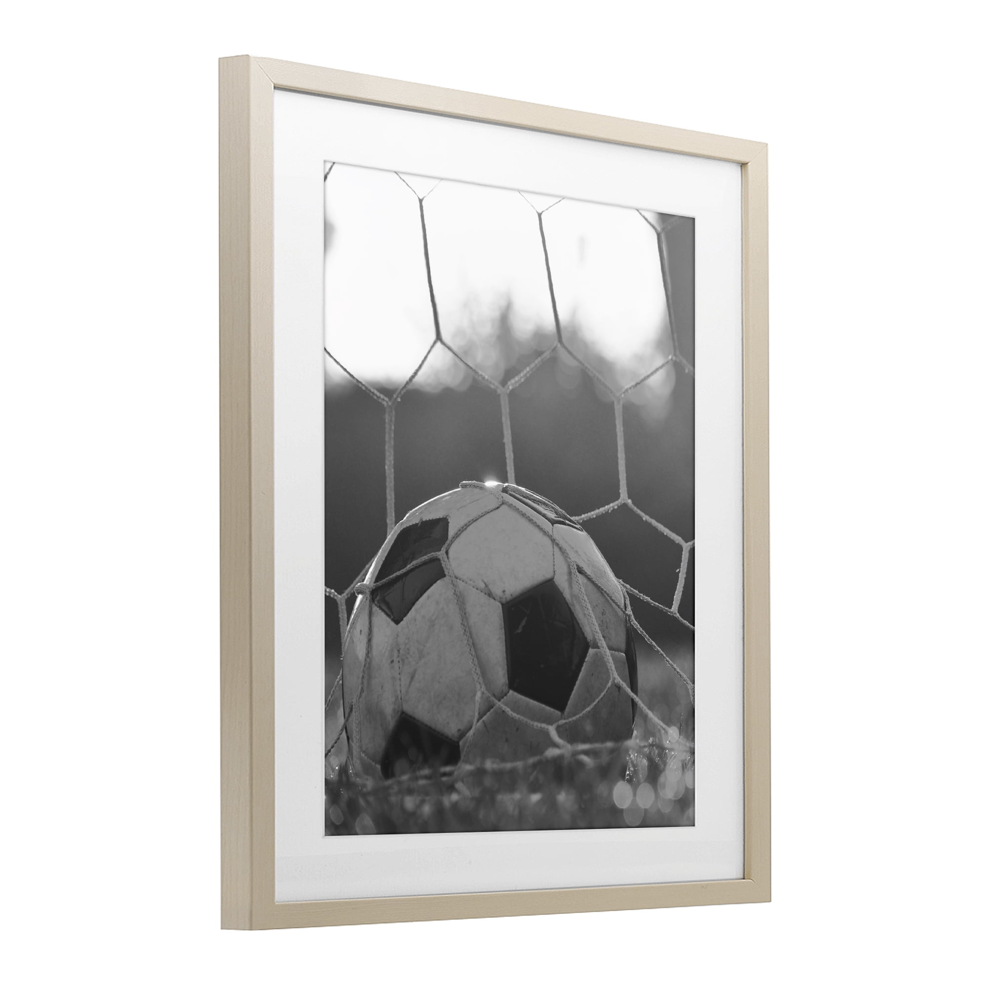 Stupell Industries Soccer Goal Score Birch Framed Print Under Glass, design by Marcus Prime