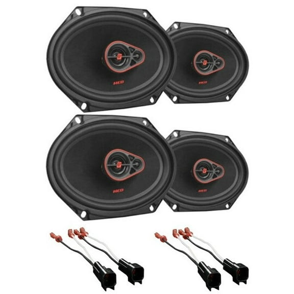 2 Pair Cerwin-Vega H7683 3 Way 6"x8" (5x7") Speakers Compatible 1999-2014 Ford F-150