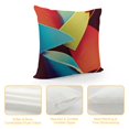 thumbnail image 4 of Abstract Throw Pillow Cushion Cover, Graphic Curved Origami Design with Colored Details Work of Art, Decorative Square Accent Pillow Case,  Orange White, 4 of 5