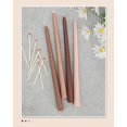 thumbnail image 3 of Brown Taper Candles 4 Pack Unscented 12 Inch Tapered Candle Sticks 8 Hours Burn Time Smokeless, Household, Wedding, Party, and Home Décor Candlesticks, 3 of 7