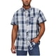 thumbnail image 1 of Blusa y camisa de manga corta con cuello vuelto para hombre, estilo casual, a cuadros, con botones, bolsillo y solapa, blusa de manga corta a la moda para hombre, 1 of 5