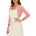 thumbnail image 4 of INSPIRE CHIC Boléro Châle Élégant Semi-Transparent à Manches Longues pour Femme G Rose, 4 of 6