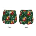 thumbnail image 5 of Lsque Vintage Santa Skiing Green Plaid Printed Women's Running Shorts with Liner Pockets,Elastic Quick Dry Workout Athletic Gym Yoga Shorts,Womens High Waist Shorts-Medium, 5 of 9