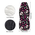 thumbnail image 5 of ZIATUBLE Skull Print Car Seat Cover Protector Love Rose Front Auto Seat Cover for Most Cars SUV Sedan Pack of 2 Washable Interior Vehicle Seat Protectors Car Decor Accessories, 5 of 7
