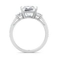 thumbnail image 4 of Meilani - Moissanite Princess Cut Lab Diamond Engagement Ring with Sidestones, 4 of 5