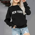 thumbnail image 2 of Mwjwdo New York Sweatshirts for Teen Girls Long Sleeve Crewneck Fleece Pullover Tops for Fall Winter 1-12 Years Black 11 Years, 2 of 4