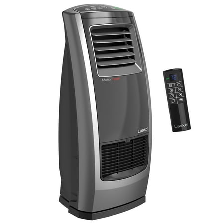Lasko 22.5 1500W Motion Heat Plus Ceramic Room Heater with Remote Black/Silver CC23185 New
