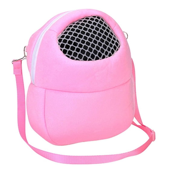 Breathable Parrot Bed Cage Small Kangaroo Hedgehog Outdoor Sleeping Nest Pet Carrier Hamster Backpack Hanging House PINK L