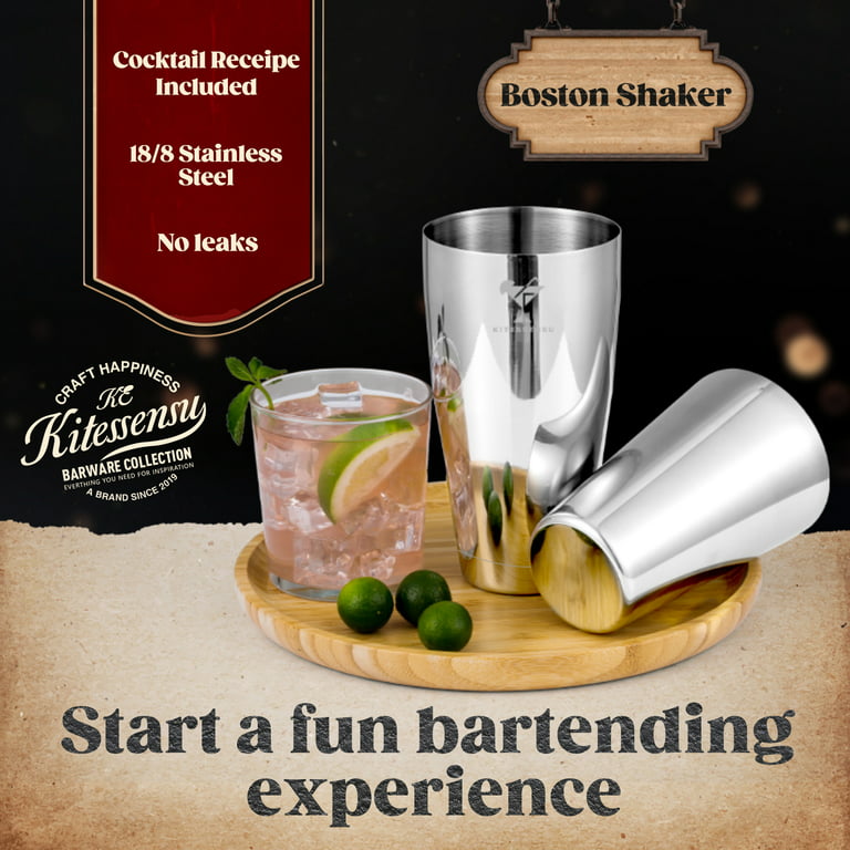 KITESSENSU Cocktail Shaker Set, Stainless Steel Martini Shaker Set