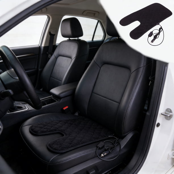Cojín Calefactable para Asiento de Coche de 12 V con Enchufe para Encendedor de Cigarrillos, Almohadilla Calefactora para Asiento de Coche y Camión con Temperatura Ajustable para Conducir En Invierno