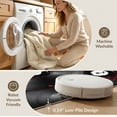 thumbnail image 5 of ODIKA 4'x6' Washable Area Rug Stain Resistant, Low Pile, Easy Care Vinyl Record Disc Eight Grunge Round Movie Blanket Music Note Refined Structured for Dorm Room, Small Living, 5 of 7