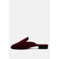 thumbnail image 4 of BATISTE Burgundy Velvet Handcrafted Mules, 4 of 7