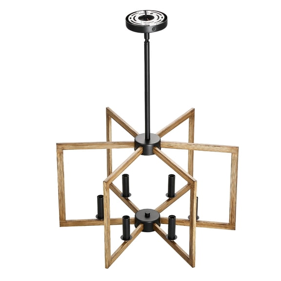 6-Light Sputnik Chandelier, Modern Adjustable Ceiling Light, Metal Finish, Perfect for Living Room or Entryway