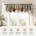 thumbnail image 3 of AshasdS Gingerbread Men & Christmas Trees Window Valance Winter Snow Short Curtain Rod Pocket for Kitchen, 3 of 5