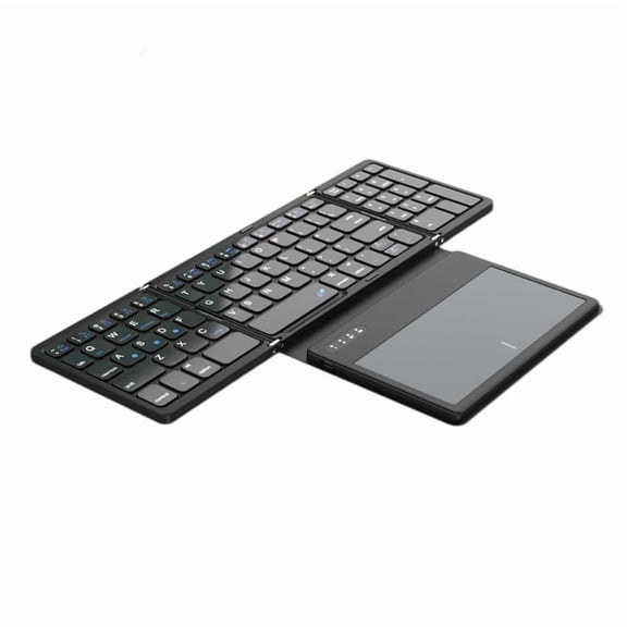 Foldable Bluetooth Keyboard With Large Touchpad And Numeric Keypad Auto Sleep For Tablets, Smartphones, Laptops
