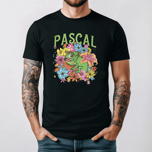 T-shirt Floral Rétro Disney Tangled Pascal Raiponce, le Royaume Magique T-shirt, Disney Pascal, Walt Disney World, Tee de Vacances Disneyland