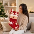 thumbnail image 4 of Christmas Stocking Classic Large Christmas Stockings, Vintage Plush Reindeer Christmas Stocking with Sturdy Hanging Loop, Christmas Decorations for Fireplace Mantel Home Display by XSAOP, 4 of 9