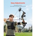 thumbnail image 4 of VEVOR Compound Bow Archery Right Hand Arrow Set 70 Lbs 320 fps Hunting Shooting Target, 4 of 9
