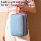 thumbnail image 4 of Neceser de viaje con organizador de maquillaje, estuche cosmético de doble compartimento, bolsa de almacenamiento de terciopelo impermeable para artículos de tocador, brochas de maquillaje,, 4 of 6