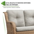 thumbnail image 5 of Bellefurn Outdoor Patio Wicker Loveseat,Outdoor Furniture 2 Seater Wicker Sofa with Removble Cushion for Porch Backyard Deck Poolside Garden, 5 of 6