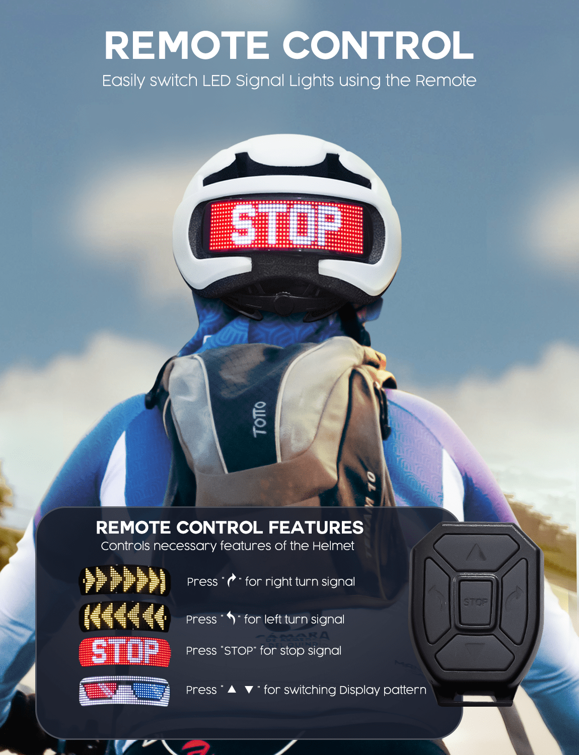 Docgari Bike Helmet with Light - Bike Helmet with DIY LED Screen for Scooter, Bicycle, Skateboard - LED Display Helmet with Customizable Patterns - Bicycle Helmet Light for Adult Men and Women