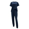 thumbnail image 4 of Pavied Two Piece Sets,Lounge Sets,Women's Two Outfit Short Sleeve Pullover With Drawstring Long Pants Tracksuit Jogger Set,Matching Sets,Womens Sweatshirt,Tracksuit for Women,Fall Outfits,Navy L, 4 of 7