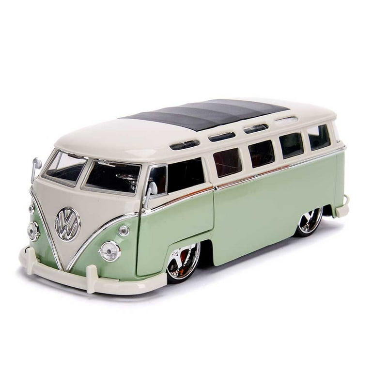 Jada Bigtime Kustoms: 1962 Volkswagen Bus (Green w/ White) 1/24
